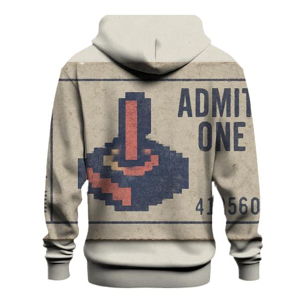 Classic 80s Arcade Ticket Stub embroidered hoodies
