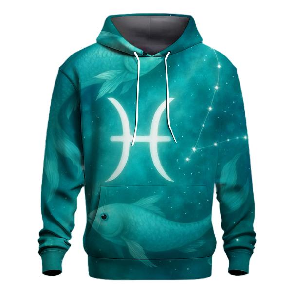 Pisces Cosmic Fish Dream Scene designer hoodies
