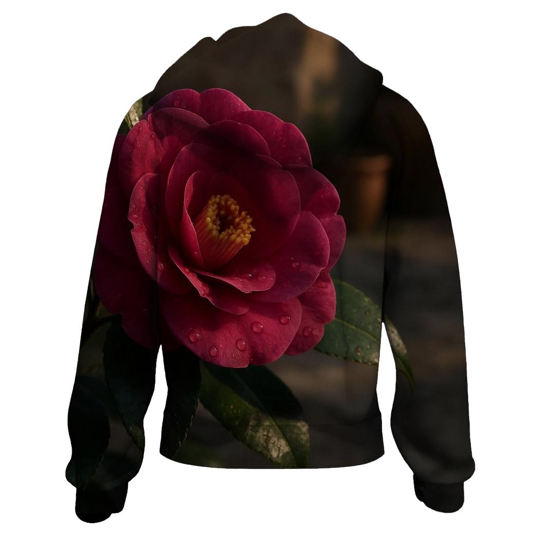 Camellia In Urban Courtyard Shade premium hoodies
