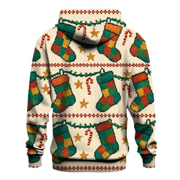 Stocking Garland Ladder Design graphic hoodies