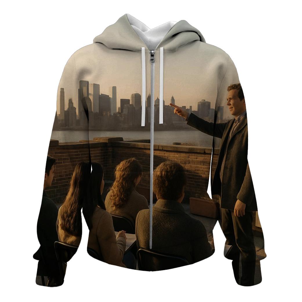 Rooftop Classroom Over Upper West Side printed hoodies