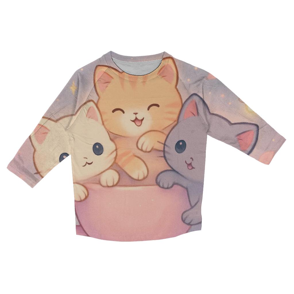 Stargazer Tea Party casual three quarter sleeve shirts