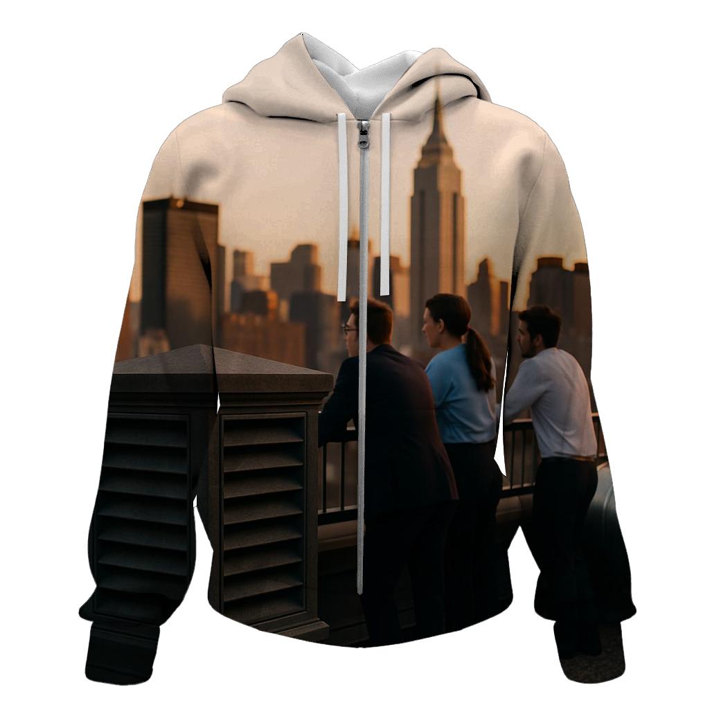 Subway Vent Rooftop Sunset Contrast hoodie styles