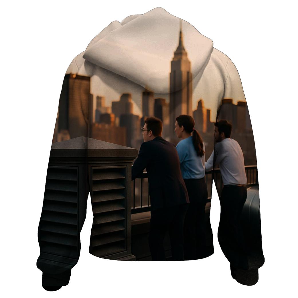 Subway Vent Rooftop Sunset Contrast hoodie styles