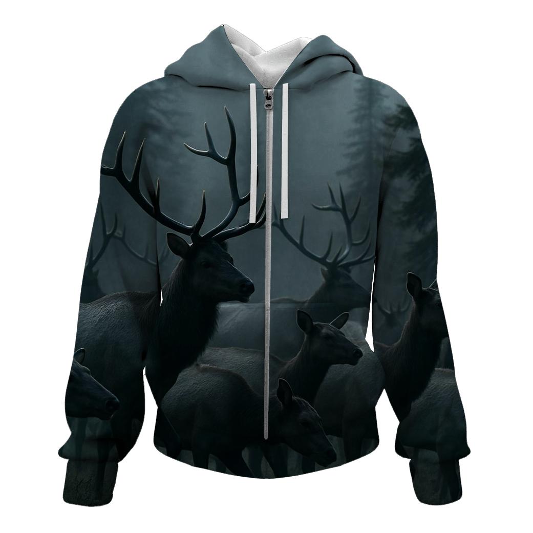 Mistwalk Elk Herd lightweight hoodies