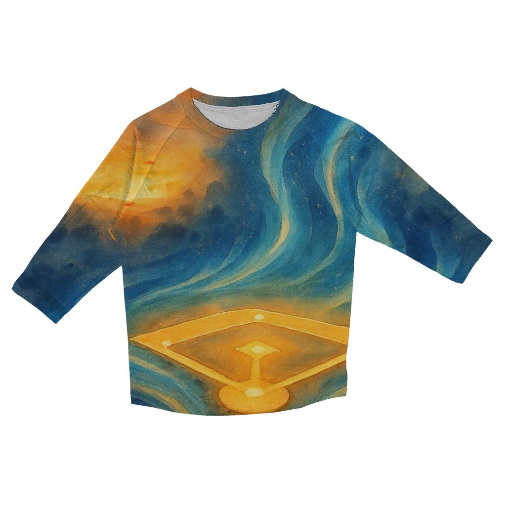 Diamond Aurora Blue Jays printed three quarter sleeve shirts