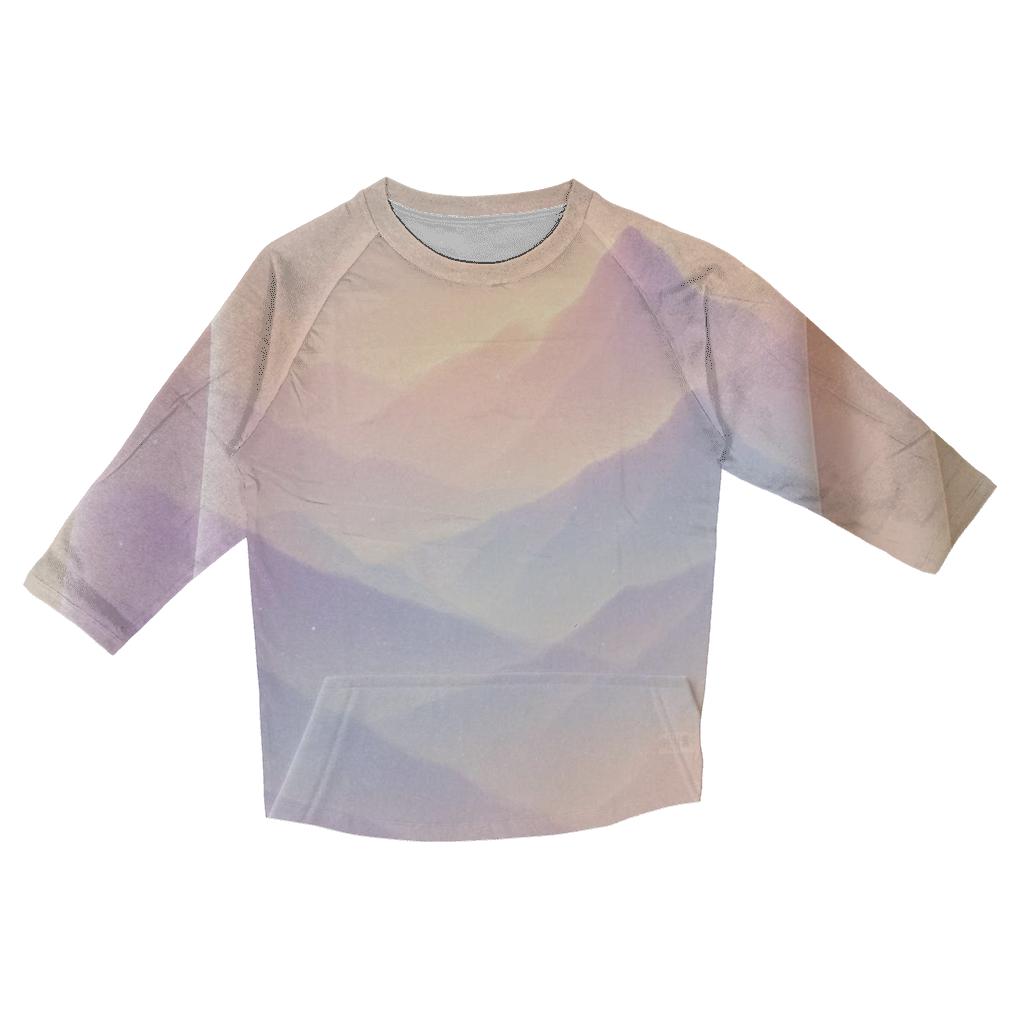 Pastel Mist Peaks designer 3/4 sleeve blouses