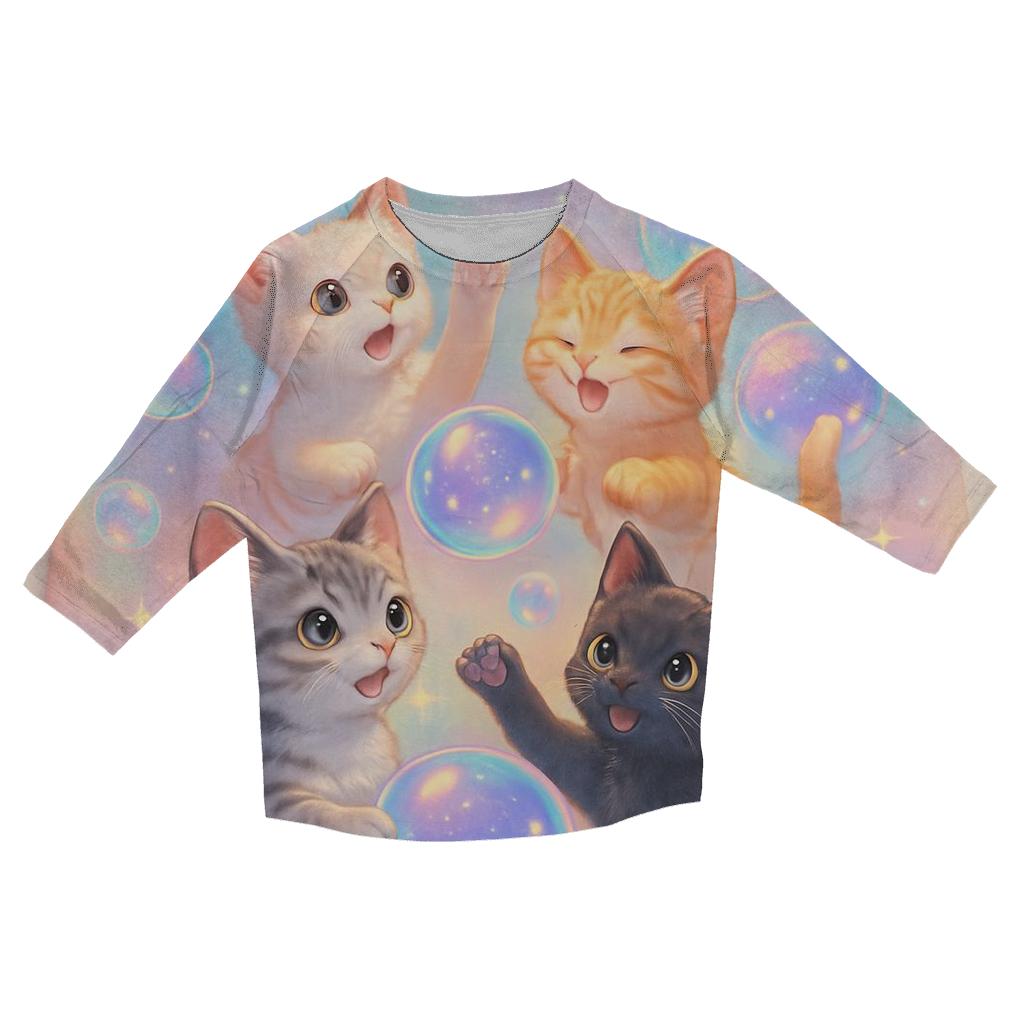 Bubble Bath Star Kittens fashion 3/4 sleeve shirts