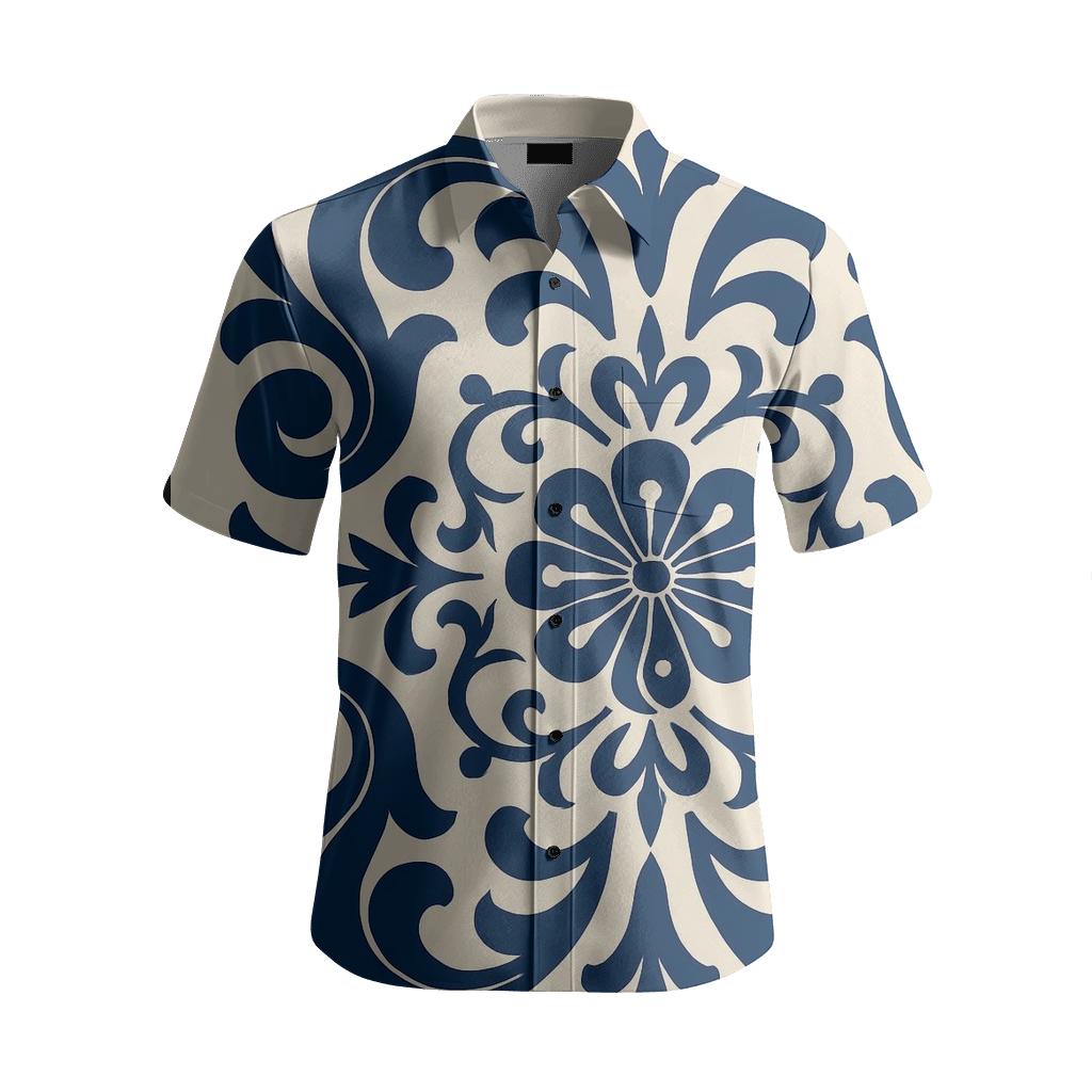 Scandinavian Rosemaling Rosette branded embroidered shirts