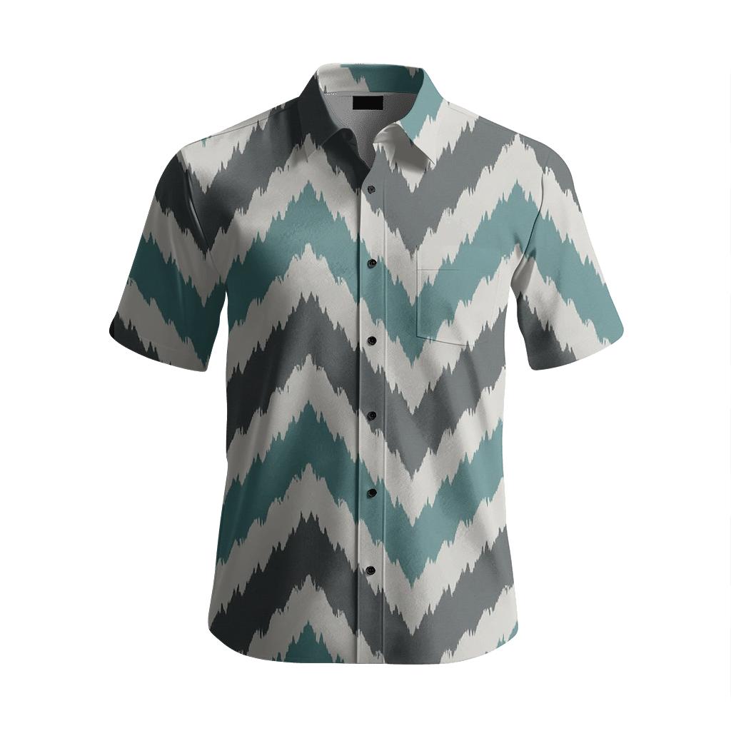 Ikat Wave Chevron designer stitched shirts