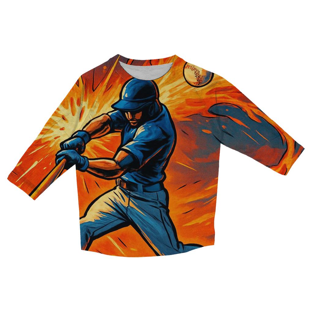 Sunset Homer Burst casual three quarter sleeve shirts