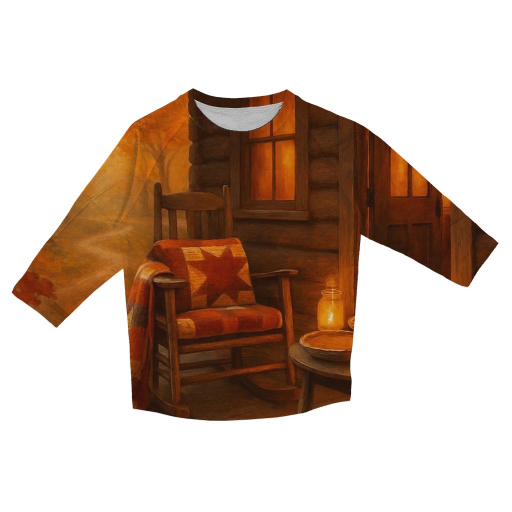 Thankful Cabin Sunset fashion 3/4 sleeve shirts