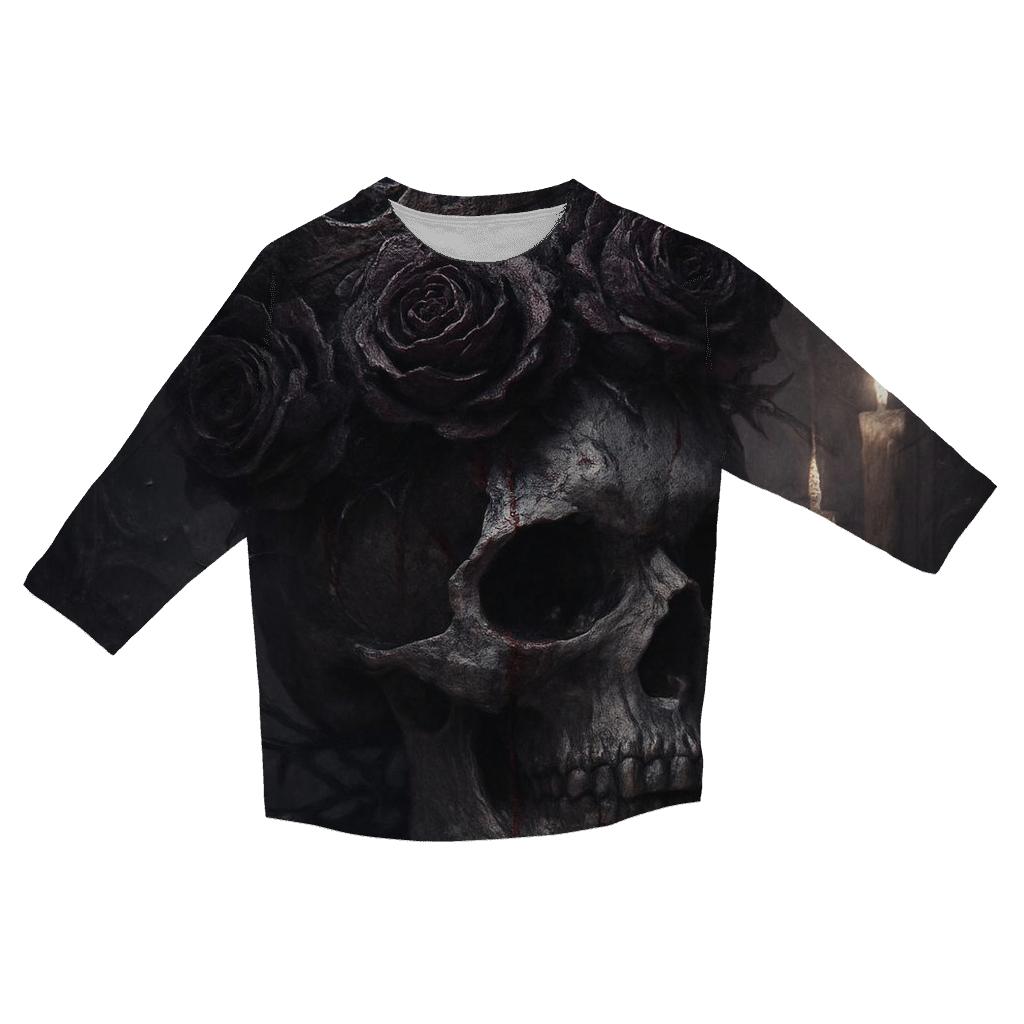 Decaying Crown Of Thorns printed three quarter sleeve shirts