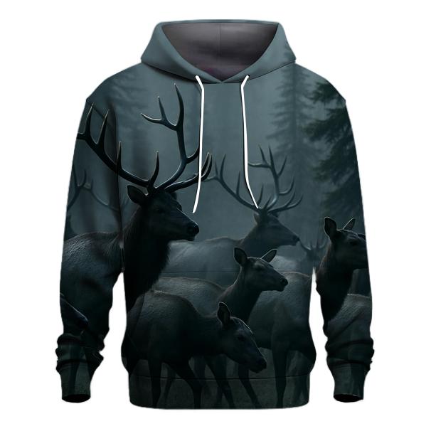 Mistwalk Elk Herd embroidered hoodies