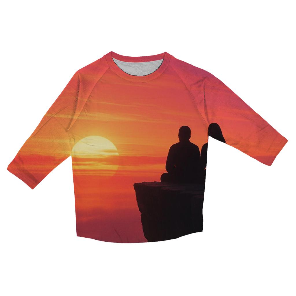 Nocturne Overlook printed three quarter sleeve shirts