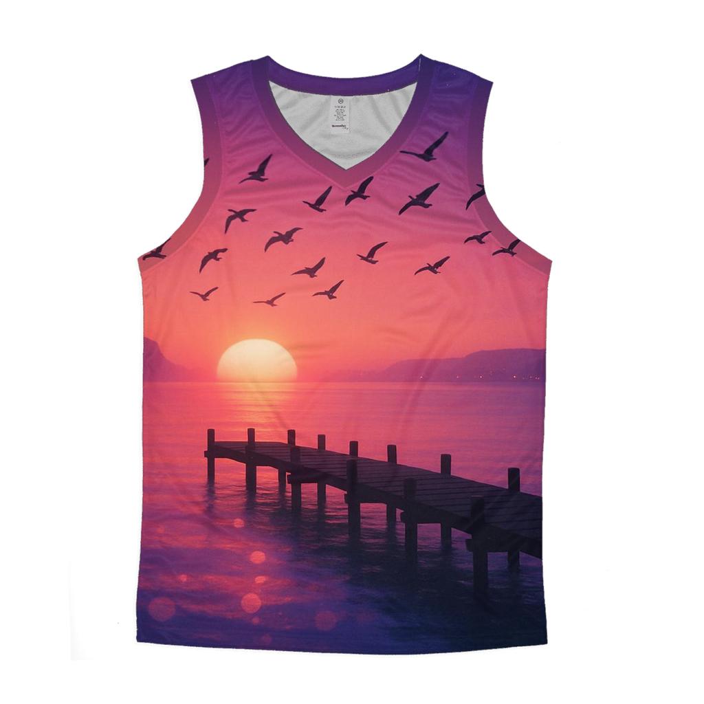 Auroral Pier Silhouette trendy fitted tank tops