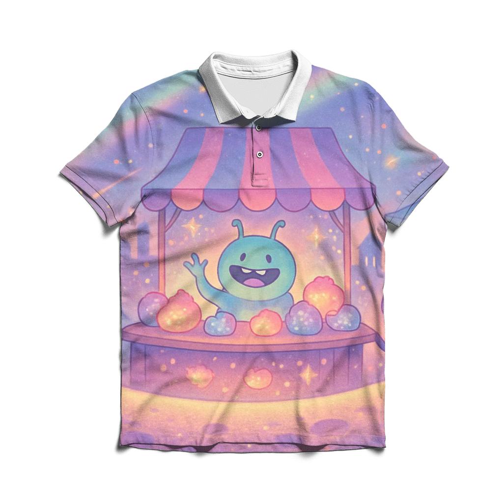 Pastel Meteor Market branded logo polo shirts