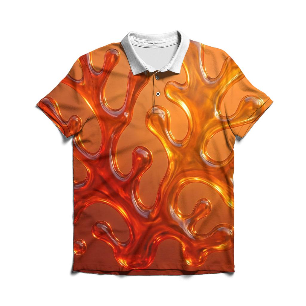Glass Reef Sunset embroidered polo tops