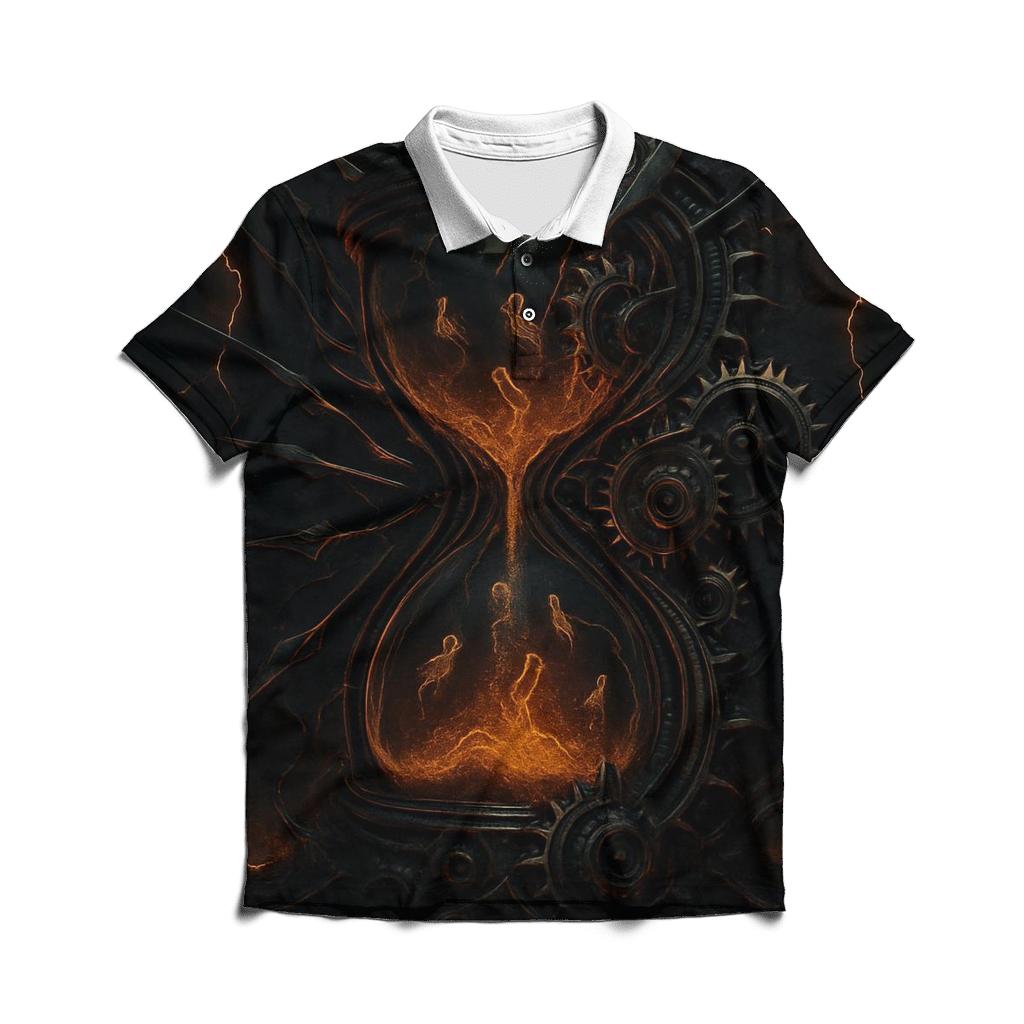 Hourglass Of Dying Stars embroidered polo tops