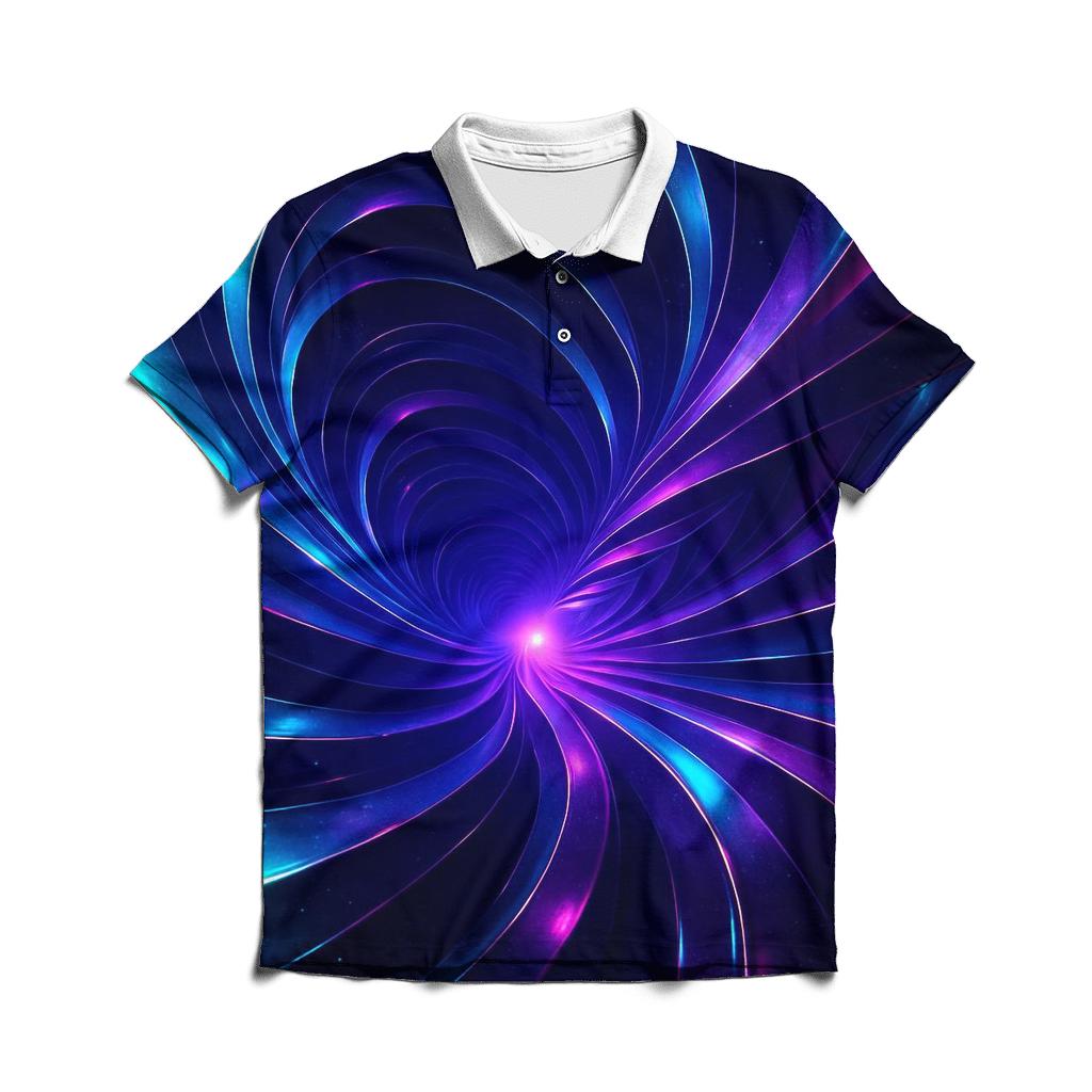 Cosmic Ribbon Tunnel custom polo shirts