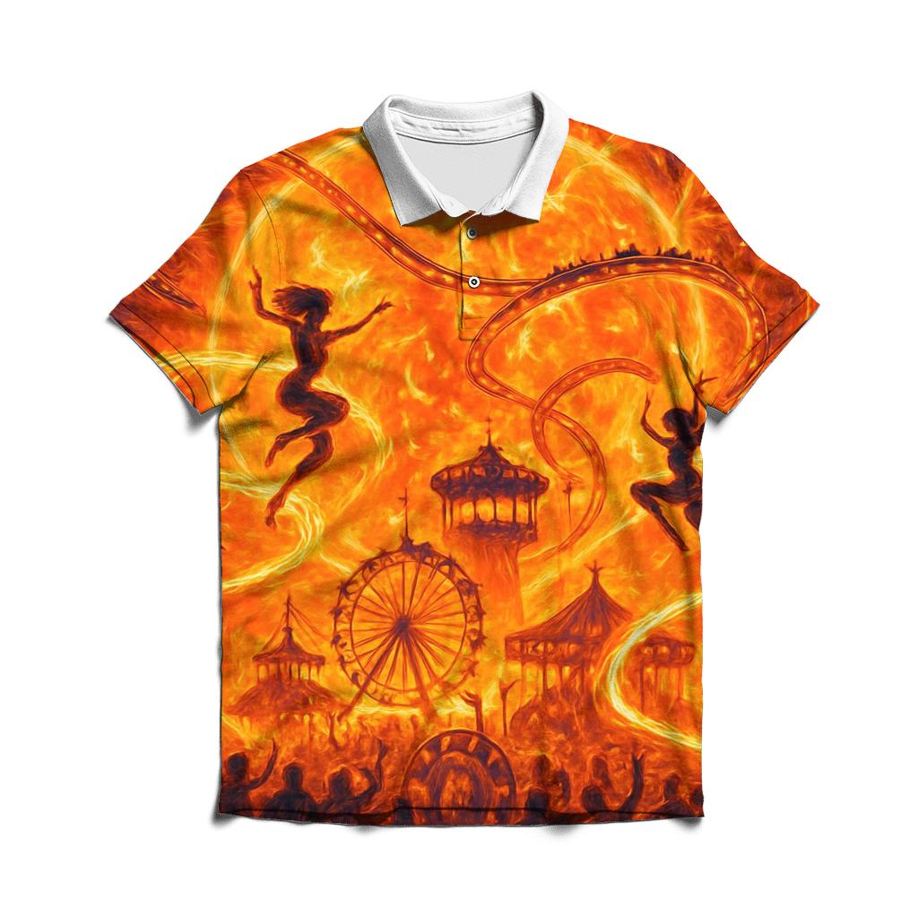 Solar Flare Carnival branded logo polo shirts