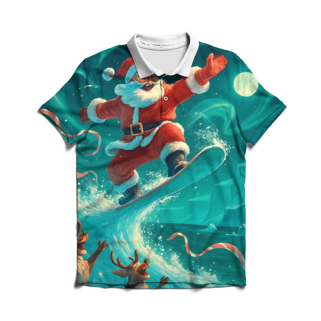 Polar Surfing Santa classic pique polos