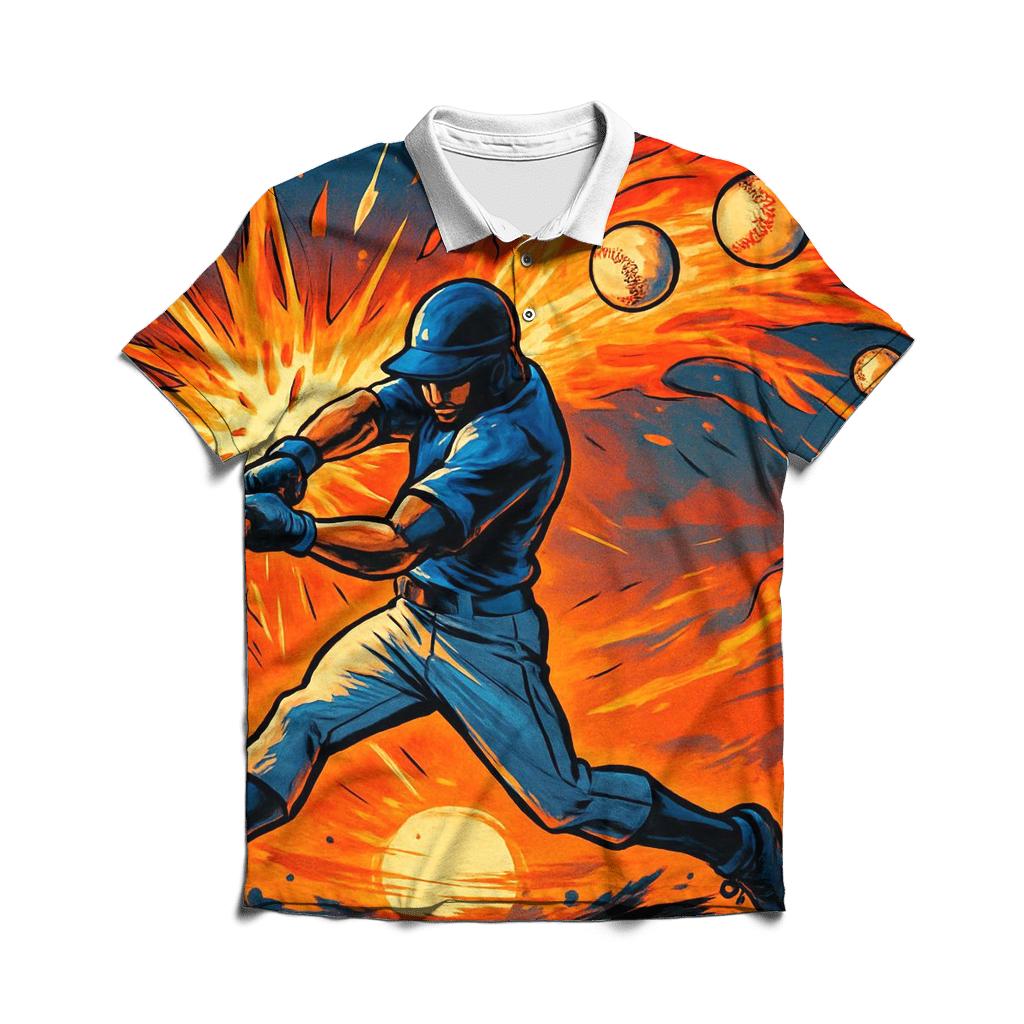 Sunset Homer Burst personalized polo shirts