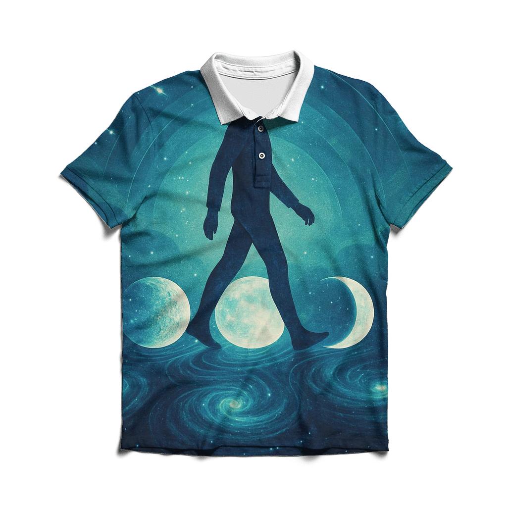 Phasewalk Moon Cycle premium cotton polo shirts
