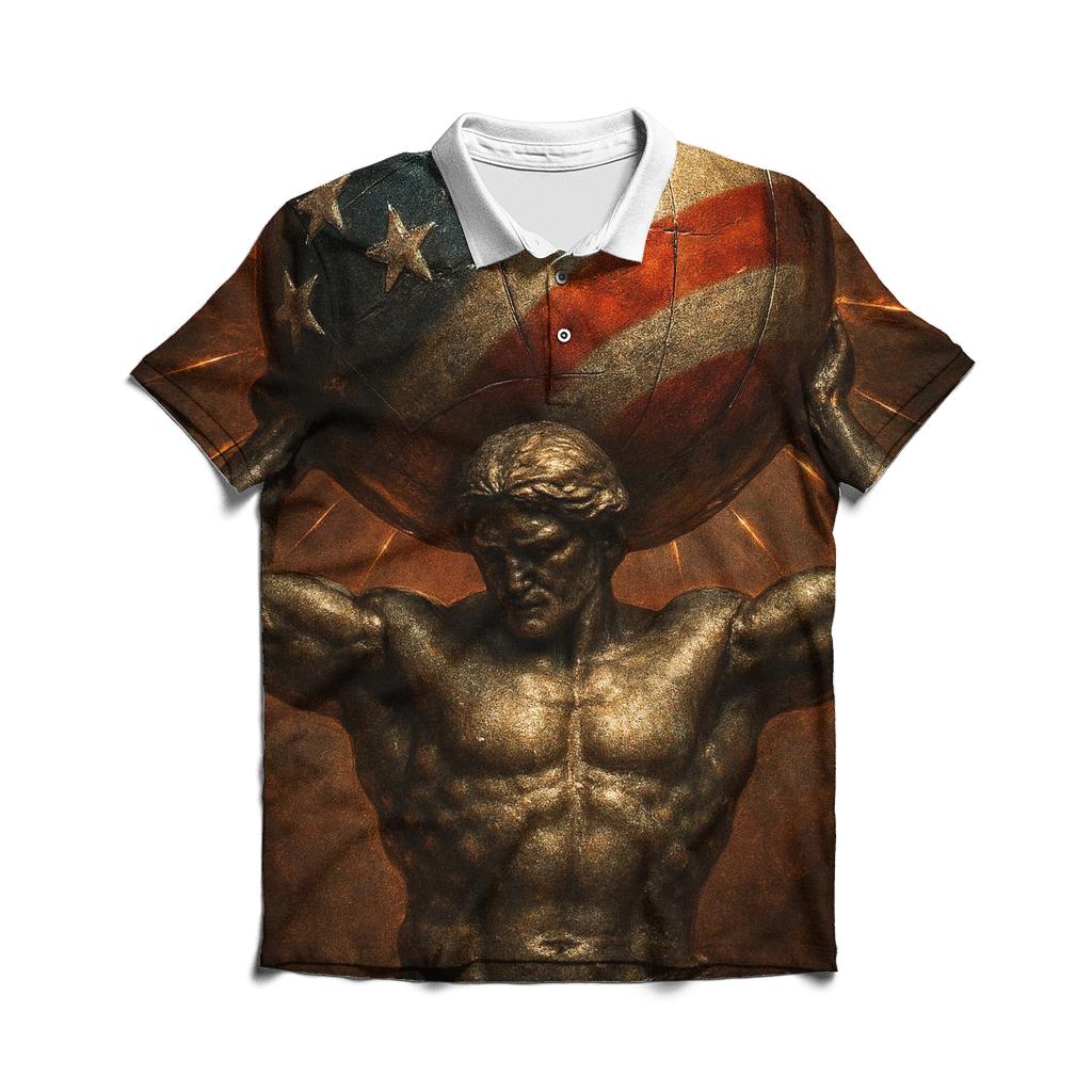 Atlas Starforge branded logo polo shirts