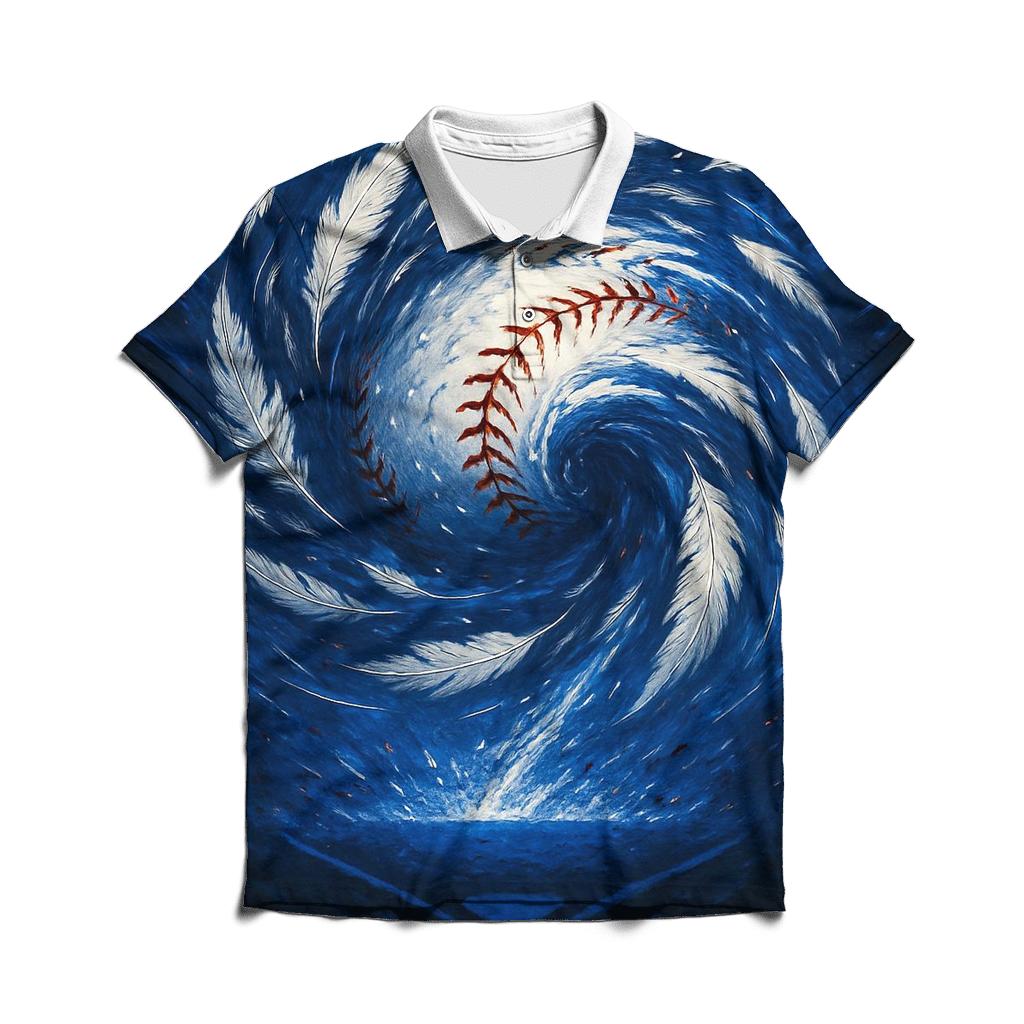 Feather Storm Blue Jays classic pique polos