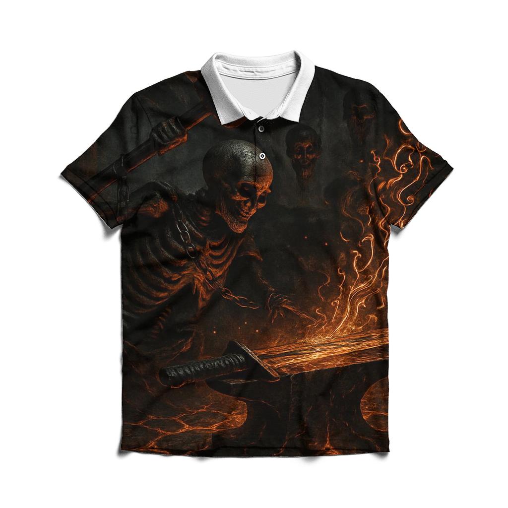 Mechanized Gravewright stylish collar polo tees