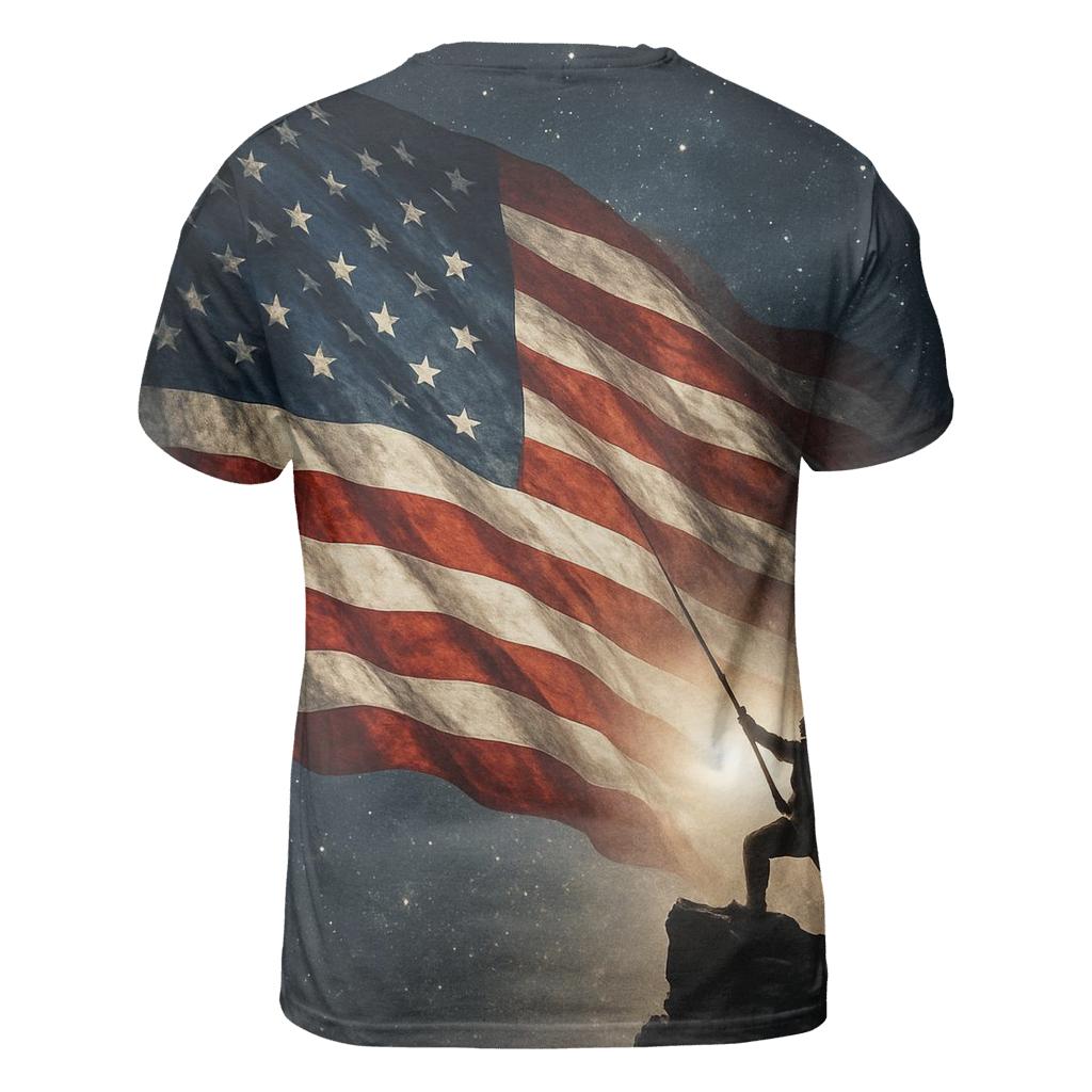 Stellar Banner Flight vibrant all-over design tees