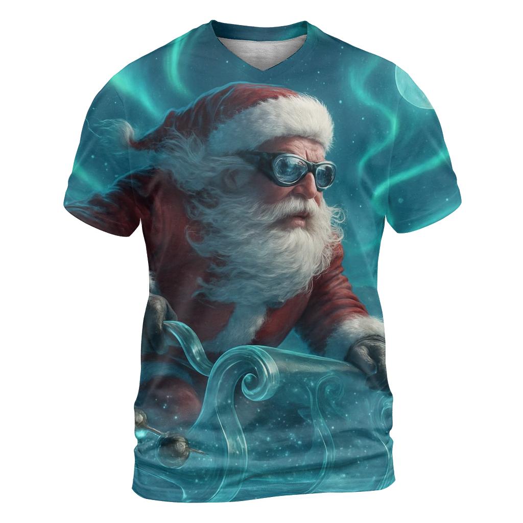 Aurora Sleigh Rider Santa statement graphic shirts