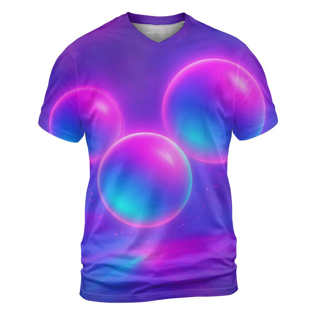 Neon Drift Orbs unique graphic print tees
