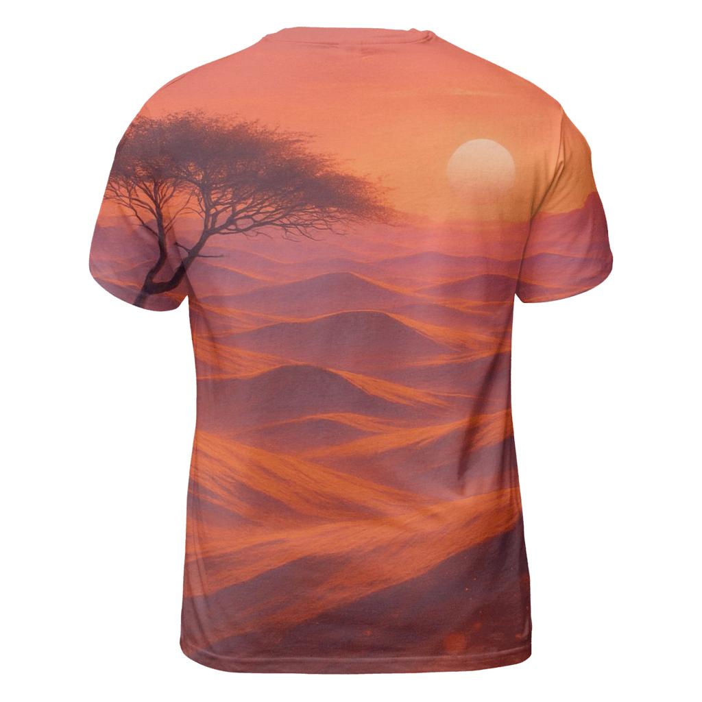Coral Dune Twilight artistic all-over print tops