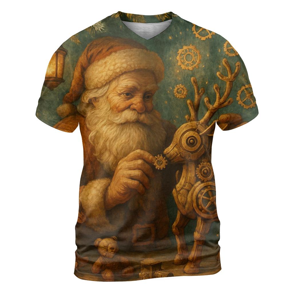 Woodland Clockwork Santa custom all-over print shirts