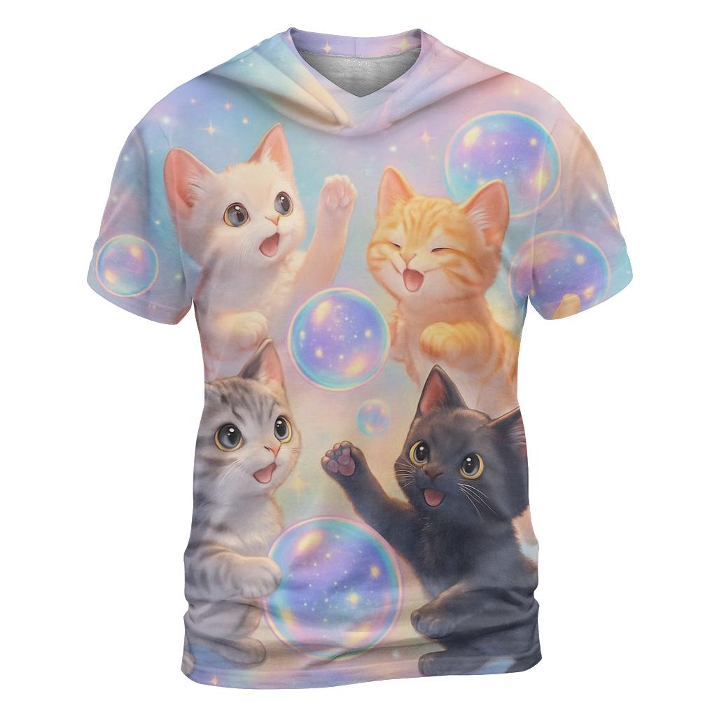 Bubble Bath Star Kittens designer pattern shirts