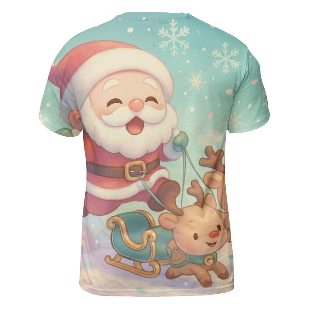 Chibi Sleigh Patrol Santa designer pattern shirts