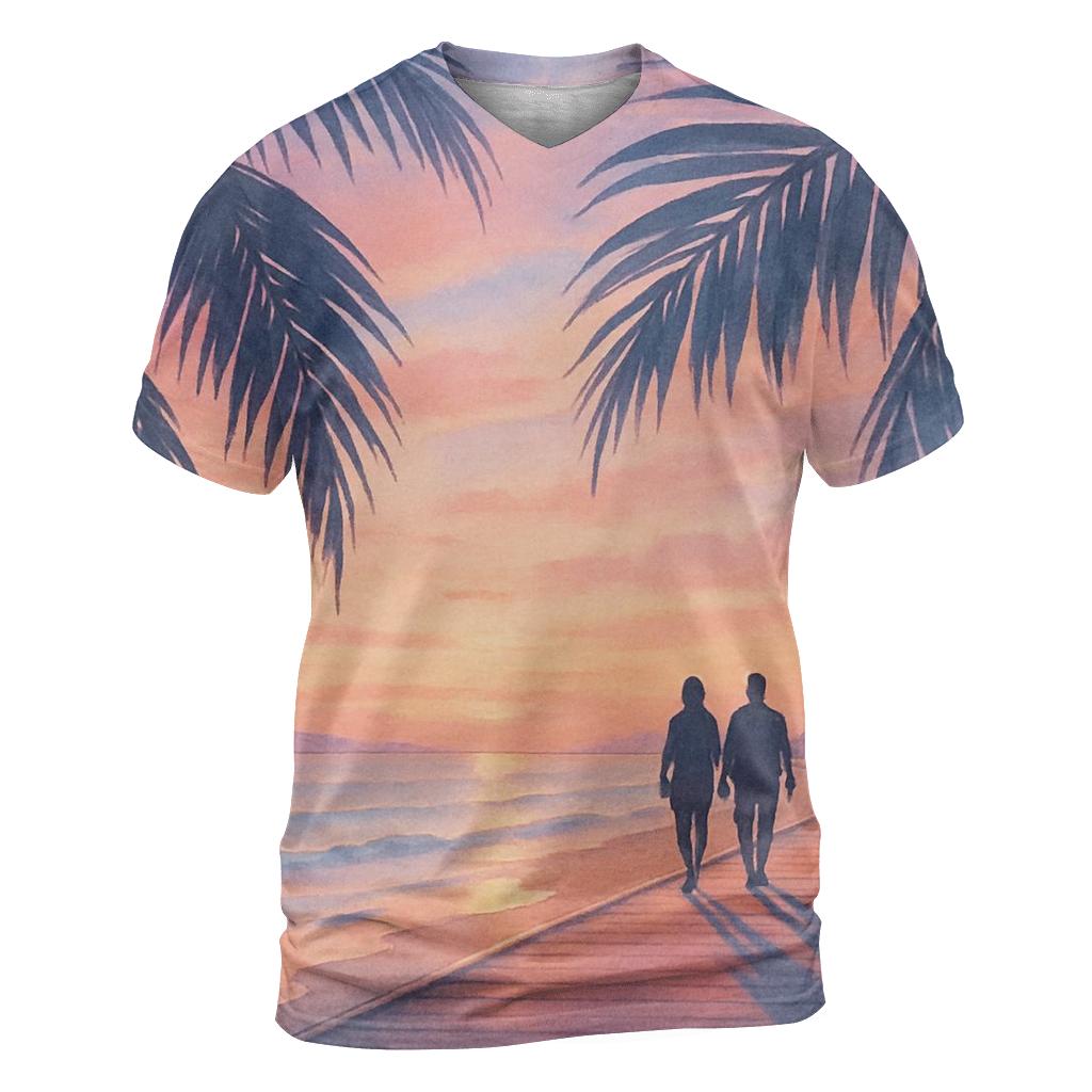 Peach Harbor Horizon trendy printed shirt styles