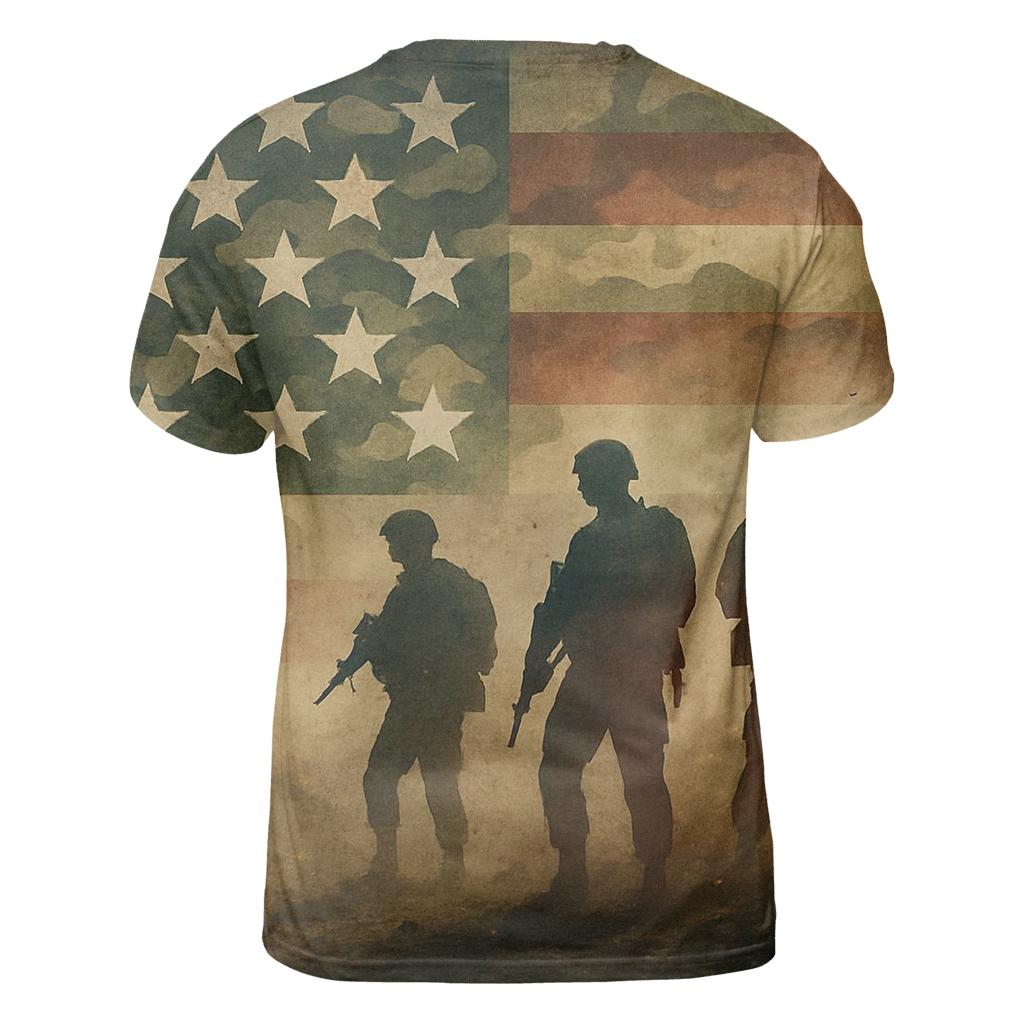 Camouflage Frontier vibrant all-over design tees