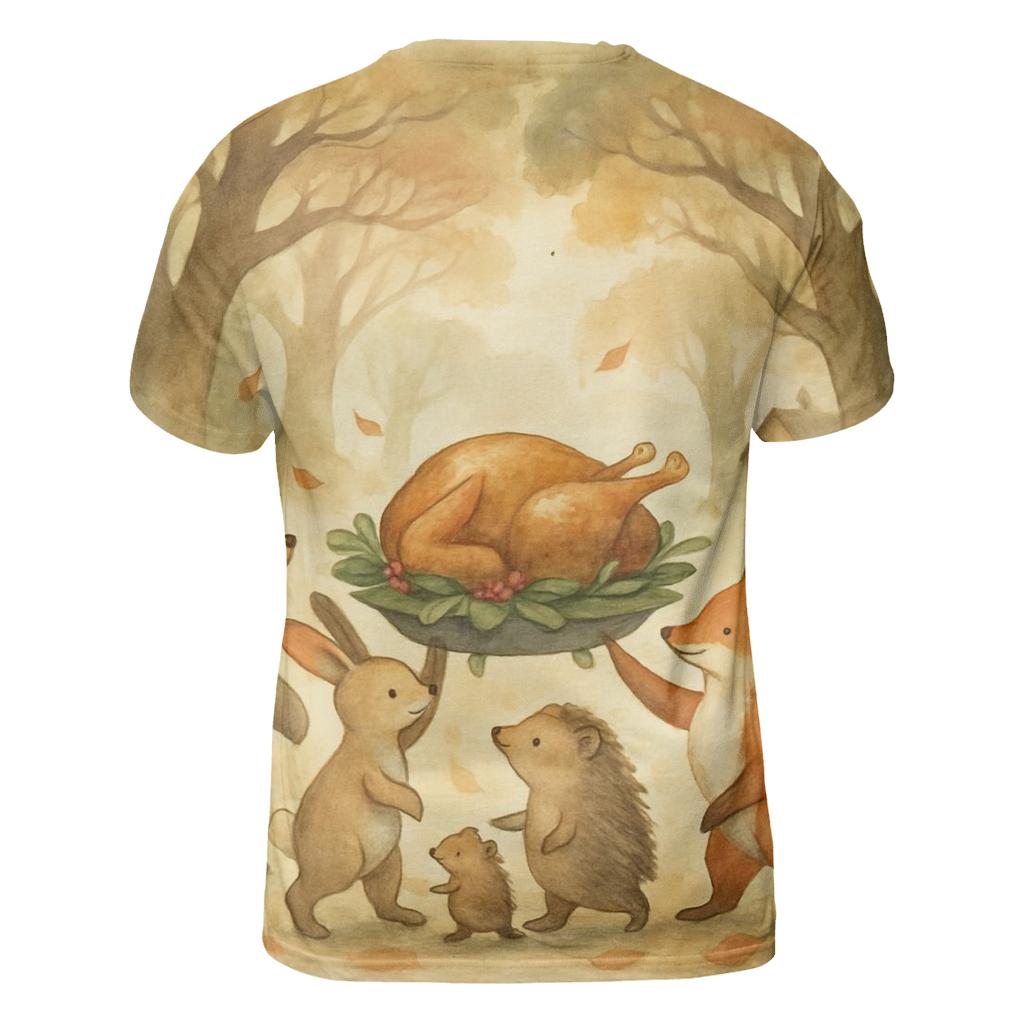 Woodland Feast Parade creative print fashion shirts