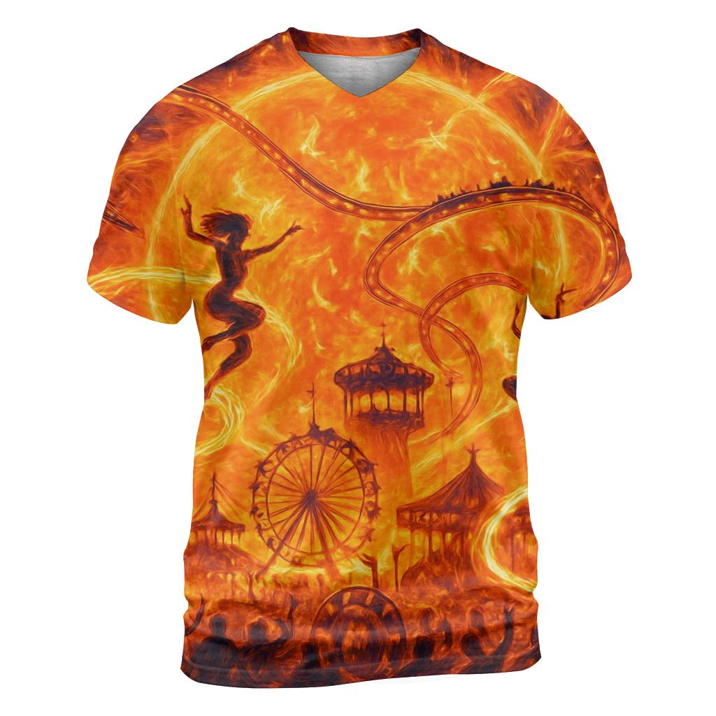 Solar Flare Carnival designer pattern shirts