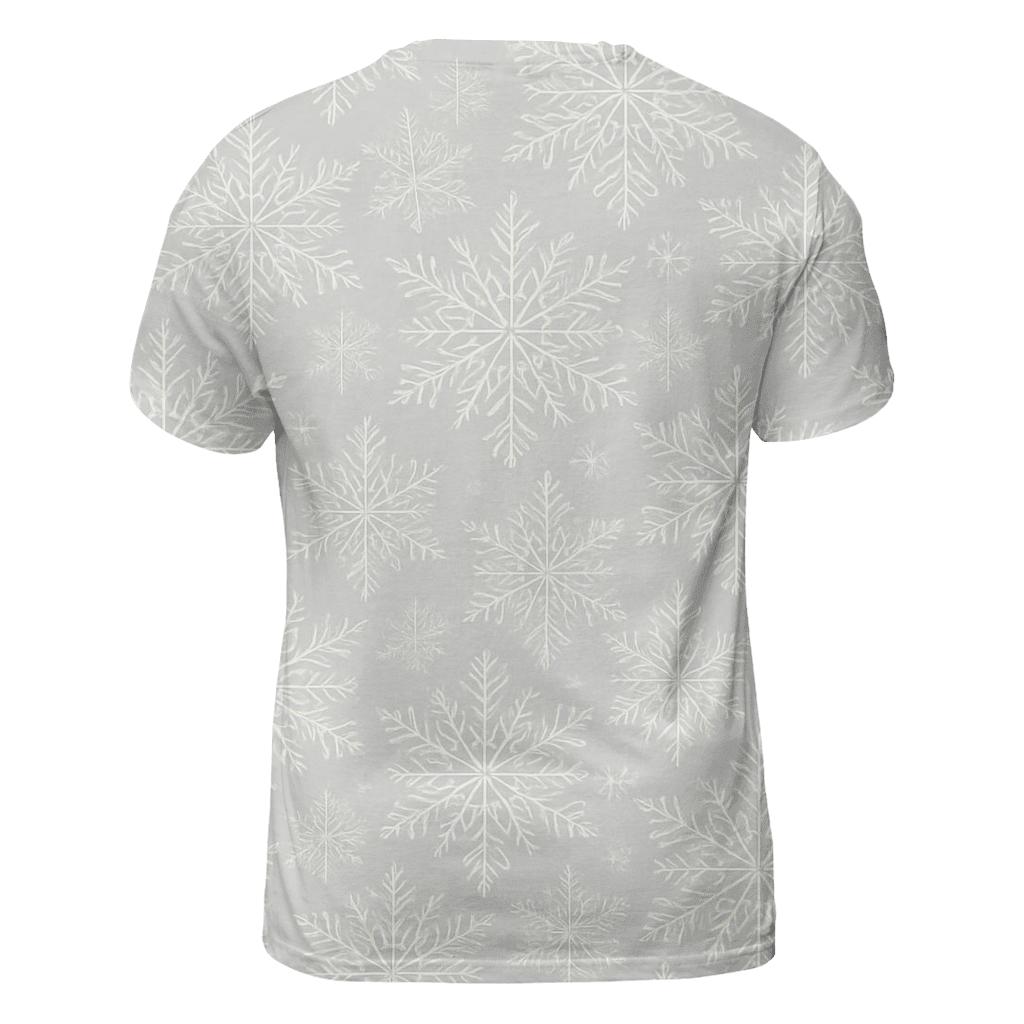 Snowflake Radial On Light Gray Background artistic all-over print tops