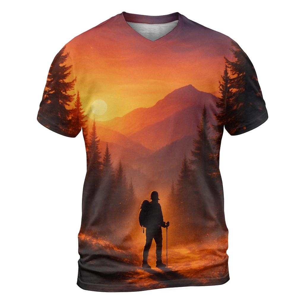 Gilded Pine Dusk trendy printed shirt styles