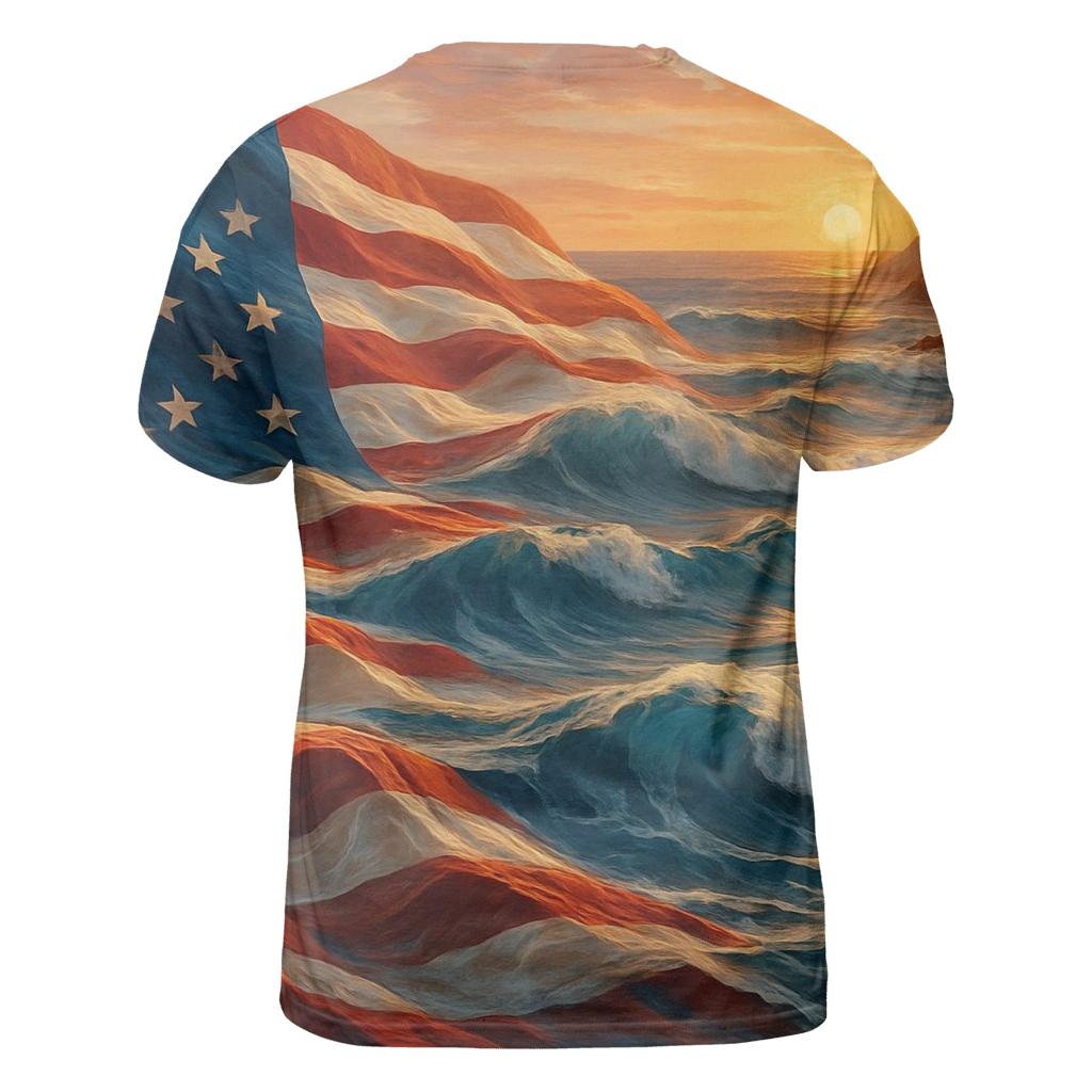 Coastline Stripes Tide personalized full print shirts
