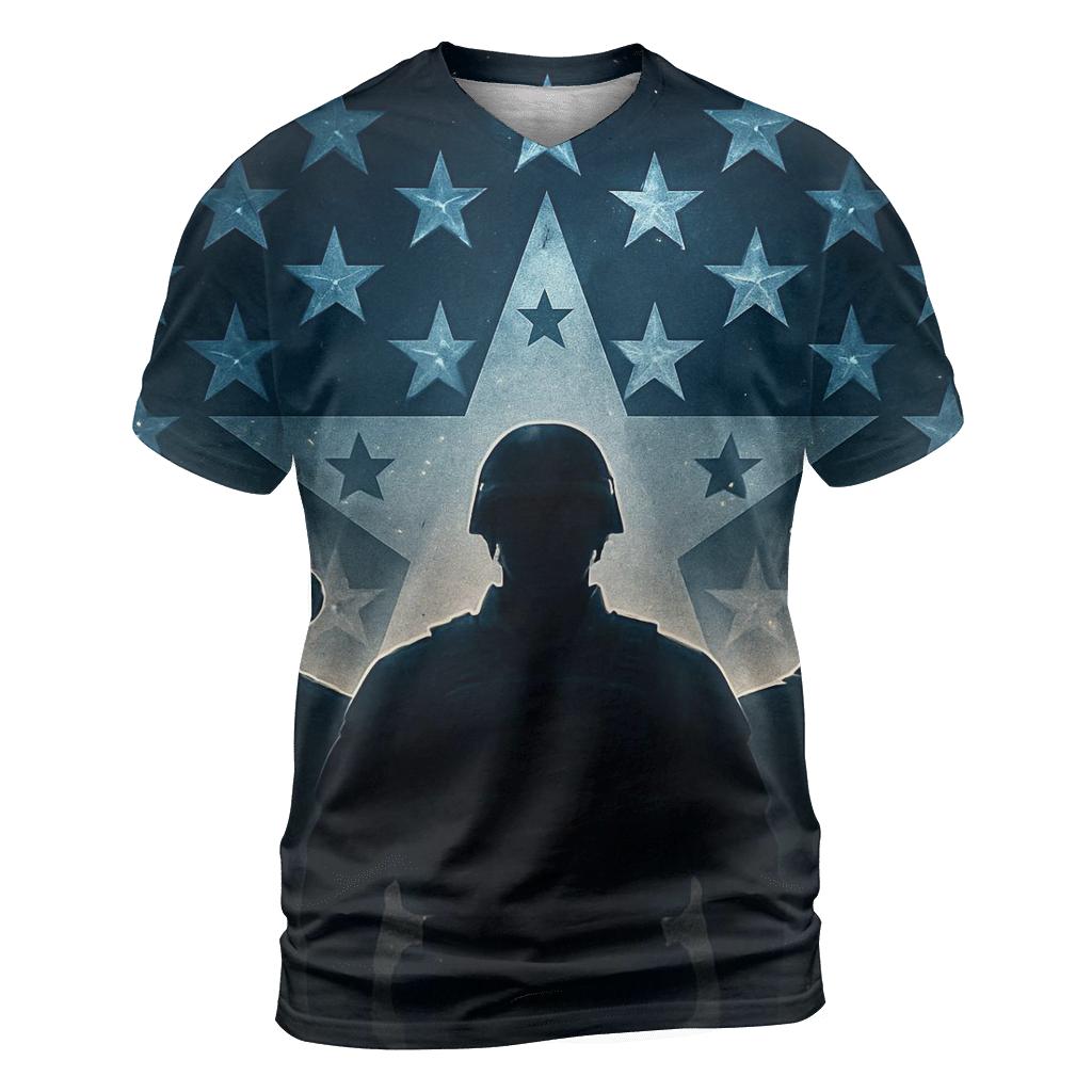 Stars Of Service creative print fashion shirts