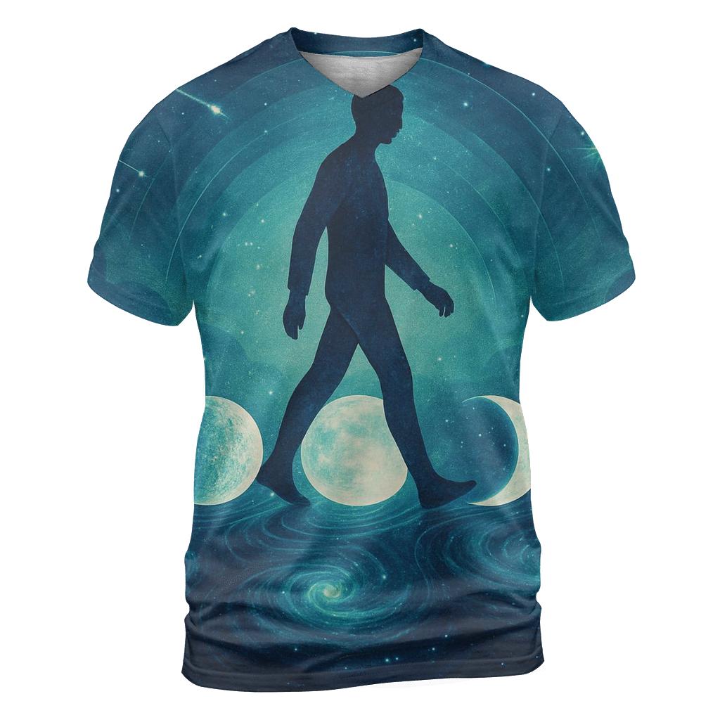 Phasewalk Moon Cycle vibrant all-over design tees