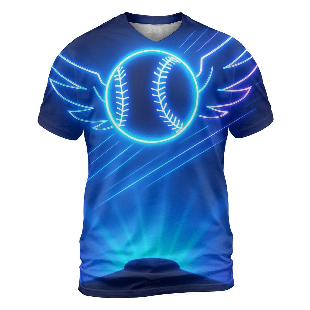 Blue Jays Neon Field creative print fashion shirts