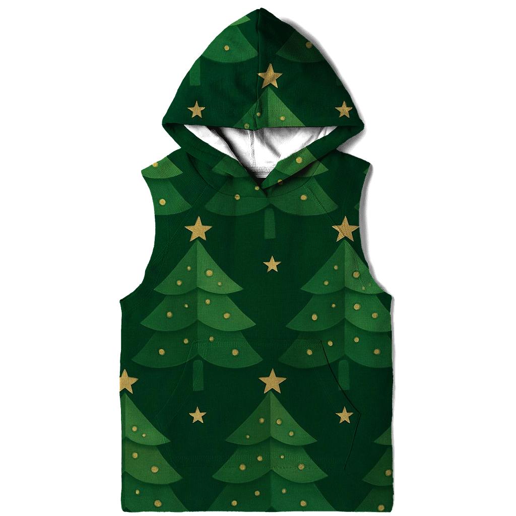 Evergreen Tree Tessellation On Green Background hoodie designs