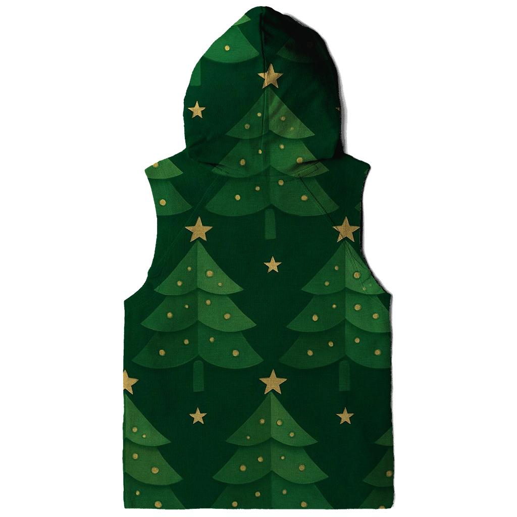 Evergreen Tree Tessellation On Green Background hoodie designs